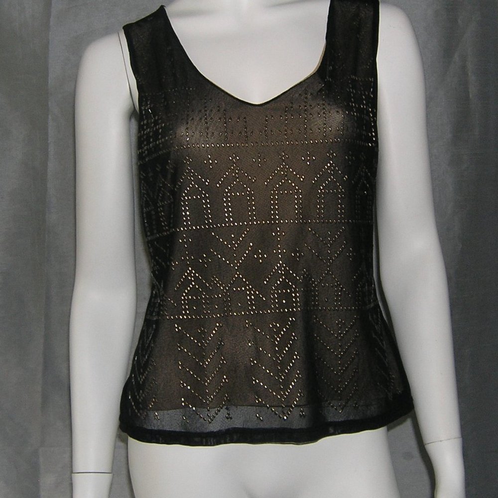 TALBOTS COLLECTION | Studded Mesh Tank Top